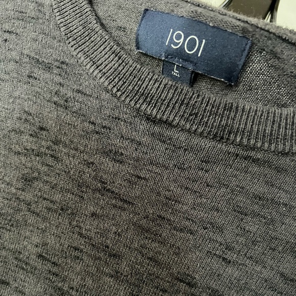 Men’s 1901 Grey Cotton Sweater - Picture 5 of 5